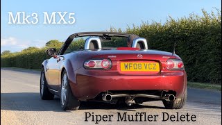 MUFFLER DELETE  Mazda MX5 Mk3  Pure Sound 4K [upl. by Sochor]