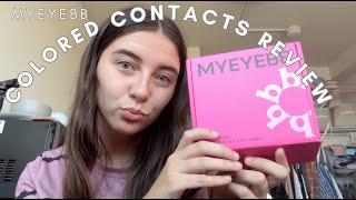 COLORED CONTACTS REVIEW  MYEYEBB COLORED CONTACTS [upl. by Adli]