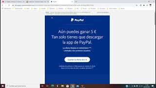 🔥 Cupón 5 euros Paypal GRATIS por descargar su app a los 42000 primeros ¡Tiempo limitado 2021 🔥 [upl. by Ennasor]