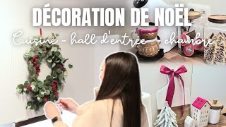 SUITE DE LA DÉCORATION DE NOËL  cuisine hall dentrée et chambre [upl. by Loziram]