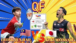 QFWOW🇲🇾LEONG JUN HAO CIPTA KEJUTAN SMASH BINTANG JEPUN💥😱‼️LJH ON FIRE🔥🫡‼️thomascup2024 [upl. by Kissiah]