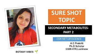 PART30 ✅SURE SHOT TOPIC OF CSIR NET LIFESCIENCE SECONDARY METABOLITES PHENOLICS DBT JRF [upl. by Tenom242]