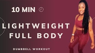 10 Min Light Weight Fully Body HIIT  Beginner Dumbbell Workout  Fitsique [upl. by Wendy236]