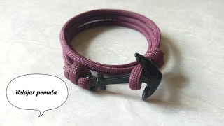 Cara membuat gelang paracord jangkar paling mudah amp simple [upl. by Nawj]