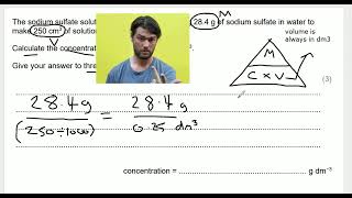 Chemistry GCSE Concentration Calculations [upl. by Eerahs]