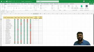 ExcelConditional Formatting in use of making an attendance database [upl. by Nav]