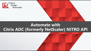 Automate with Citrix ADC and Nitro API [upl. by Phelan]