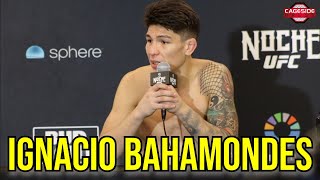 Ignacio Bahamondes HYPED Following First Round Knockout at the Sphere  Noche UFC [upl. by Pickar]