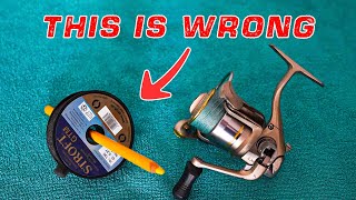 How to Spool a Spinning Reel without Line Twists Best way to spool the fishing reel [upl. by Courtney]