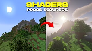 3 SHADERS POCOSMEDIOS RECURSOS para MINECRAFT 120 [upl. by Darej]