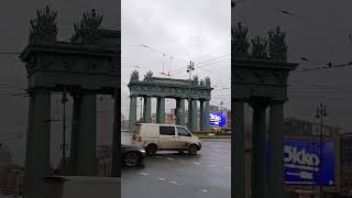 Moscow Gate Square in St Petersburg at the intersection of Moskovsky and Ligovsky Avenues [upl. by Nagaer]