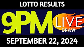 Lotto Result Today 900 pm draw September 22 2024 Sunday PCSO LIVE [upl. by Annasus]