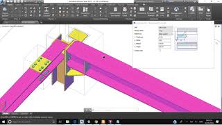 ADVANCE STEEL 2019 TUTORIAL43INSERT PLATE PARALLEL BEAM FLANGE [upl. by Eliot]