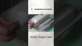 How to cut jersey cake l Jersey cake tutorial youtubeshorts cakedecorating football cake [upl. by Perceval863]