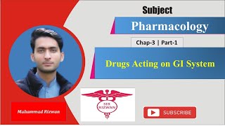 Drugs Acting on GI System  Antiemetics Drugs  BSN and Paramedics Course  Chap3rd  Part1 [upl. by Anaek796]