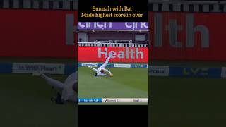 Bumrah with Bat  35 runs in a over against ENG testcricket treanding shorts cricket [upl. by Matthieu]