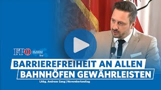 Barrierefreiheit an allen Tiroler Haltestellen  Andreas Gang  NovemberLandtag 24 [upl. by Isiad]