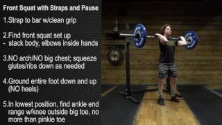 Front Squat with Straps and Pause [upl. by Shurlock22]