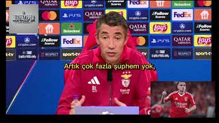 BENFİCA TEKNİK DİREKTÖRÜNDEN ATLETİCO MADRİD ve KEREM AÇIKLAMALARI [upl. by Gorey]