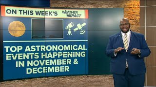 Top astronomical events happening in November and December  WTOL 11 Weather Impact [upl. by Aileve]