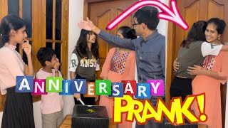 PRANK on wedding anniversary😱😂  Amma amp Papa  Ponnu  Mahi  Thejathangu😉 [upl. by Laina]