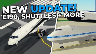 NEW PTFS UPDATE E190 Space Shuttles and More Roblox [upl. by Pas]