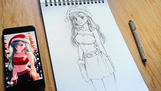 How to Draw Anime Girl Full Body  Anime Drawing Girl Cute Easy Full Body [upl. by Cloutman]