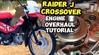 Suzuki Raider J Crossover Engine overhaul tutorial  How to Overhaul a Suzuki Raider J Crossover [upl. by Berkly572]