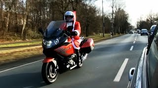 BMW K1600 Sport  Santa Claus greets from Nuremberg [upl. by Yrkcaz]