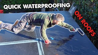 Easily Waterproof A Flat Roof With Liquid Rubber Membrane [upl. by Jeaz]