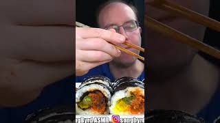 ASMR BLACK BEAN NOODLES amp KIMBAP MUKBANG shorts [upl. by Ayamahs]