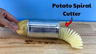 How To Make A Spiral Potato Cutter  DIY Spring Potato Machine [upl. by Adaval]