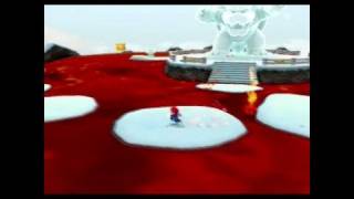 Super Mario Galaxy 2 Wii  Freezy Flake Galaxy  Bowser on [upl. by Nickey]