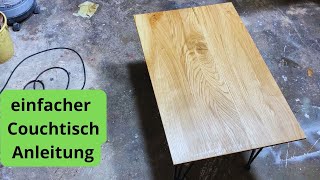 einfachen Tisch Couchtisch aus Holz selber bauen [upl. by Wane]