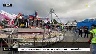 Accident de manège à la Foire agricole de BrasPanon  un adolescent de 14 ans chute d’un manège [upl. by Chemash]