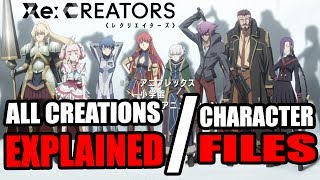 ALL RE CREATORS Creations amp Character Profiles EXPLAINED [upl. by Mark251]