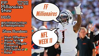 The FFMillionaires NFL Week 11 Show wTheRalphMacho amp NimblewNumbers [upl. by Anya]