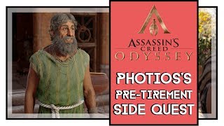 Assassins Creed Odyssey Photioss PreTirement Side Quest Walkthrough [upl. by Bluefarb716]