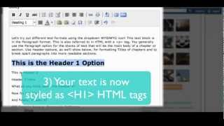 WYSIWYG How To Style Text as Headers [upl. by Margarete]