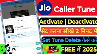 jio Number Per Caller Tune Kaise Set Kare   how to activate And Deactivate Caller Tune 2025 [upl. by Shotton]