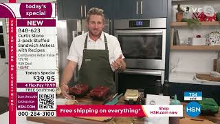 Curtis Stone 2pack Stuffed Sandwich Makers with Recipes [upl. by Urba]