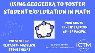 Using GeoGebra To Foster Student Exploration in Math [upl. by Ajim904]