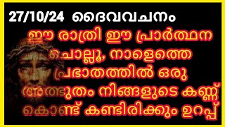 ഉറങ്ങും മുൻപ് രാത്രിയിൽ ദൈവിക സംരക്ഷണത്തോടെ കിടന്നുറങ്ങാൻ പ്രാർത്ഥനNight prayer 27102024 [upl. by Eiramaliehs908]