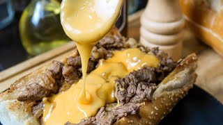 EL MEJOR SÁNDWICH DE CARNE  RECETA PHILLY CHEESESTEAK [upl. by Marinna65]