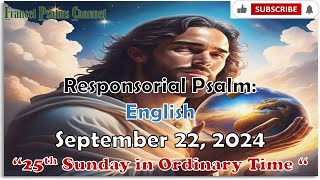 Responsorial Psalm September 22 2024English25th Sunday in Ordinary Time [upl. by Yelyak]