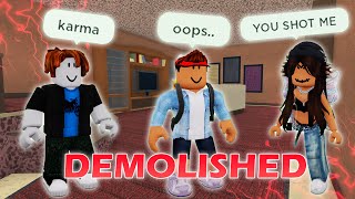 Teamers get DEMOLISHED in mm2  Roblox [upl. by Ilram]