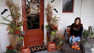 Decorating our front porch for FallHalloween 🎃👻 Garden Answer [upl. by Valerio]