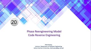 20Phase Reengineering Model  Code Reverse Engineering [upl. by Wes]