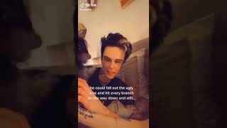 Andy and Lilith messing with filters via her old TikTok [upl. by Ybrad]