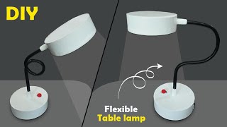 How to make a Table lamp at home  lamp flexible table lamp diy lamp  homemade light  pvc lamp [upl. by Ahsimrac]